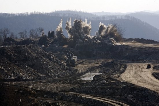 Blasting on Kayford Mountain